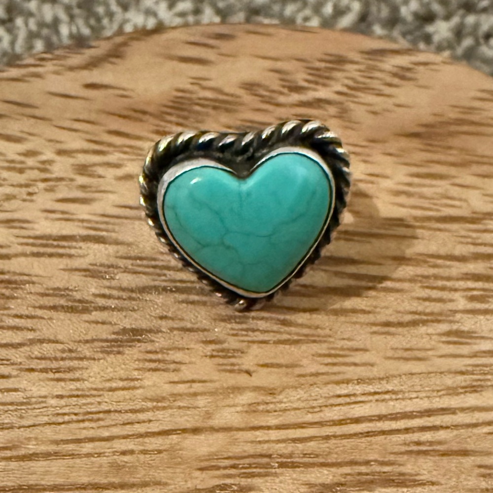 Turquoise Sterling Silver Heart Ring